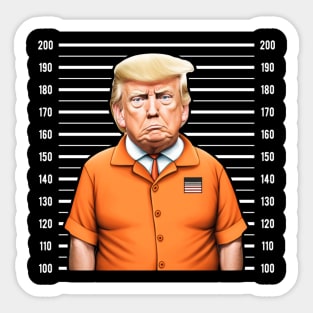 Trump 2024 Orange Suit Funny Prison Sticker